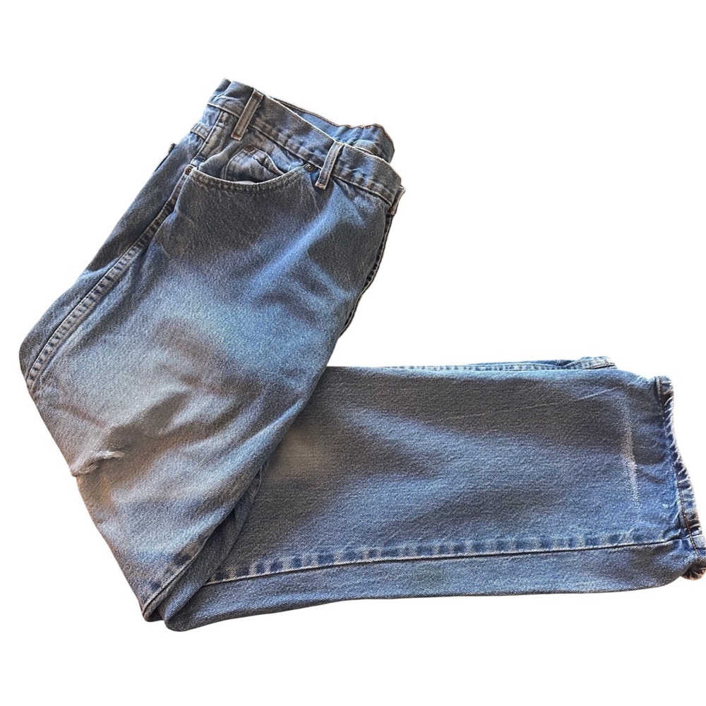 Dickies Jeans Mens 38x32 Blue  Regular Fit Straight‎ Leg Cotton Denim Distressed